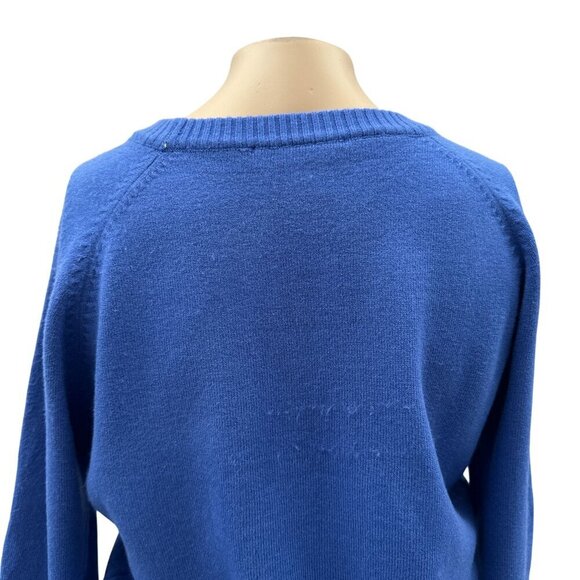 French Connection Sweater Babysoft Raglan Sleeve Pullover Crew Neck Blue Large - Picture 8 of 9